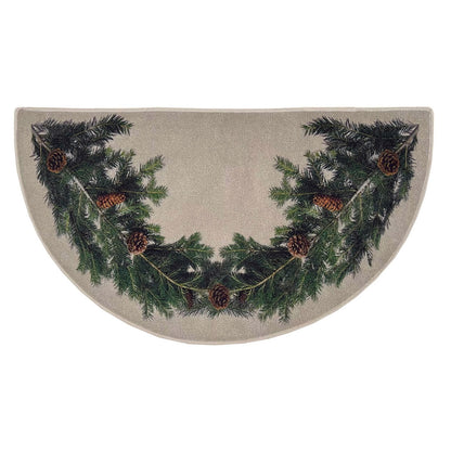 Goods of the Woods 4' Half Round Rugs, Winter 48x27