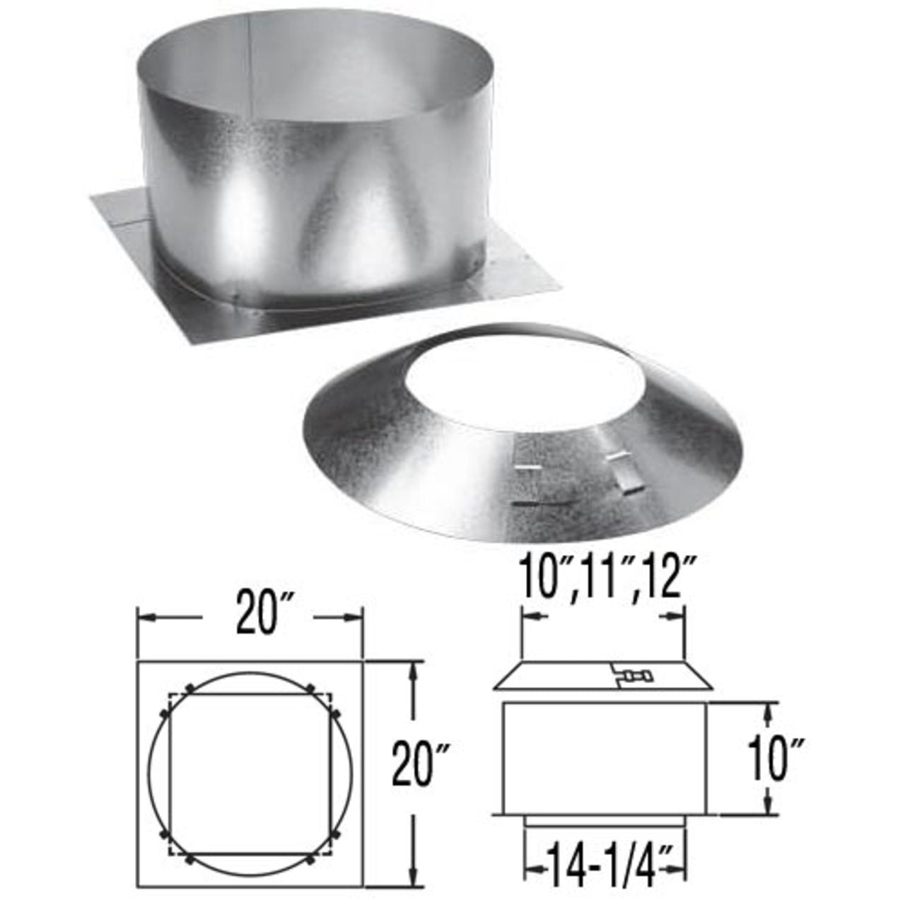 7'' DuraPlus Round Ceiling Support Kit - DP710-KIT