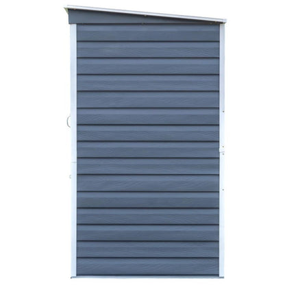 Galvanized Steel  6 x 4 Storage Shed-in-a-Box - Charcoal