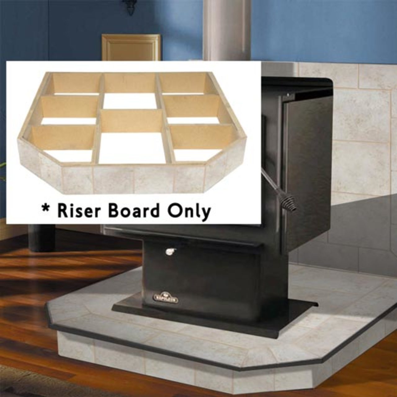 WoodEze Cabo Carmel Double Cut 48" x 48" Hearth Pad Riser