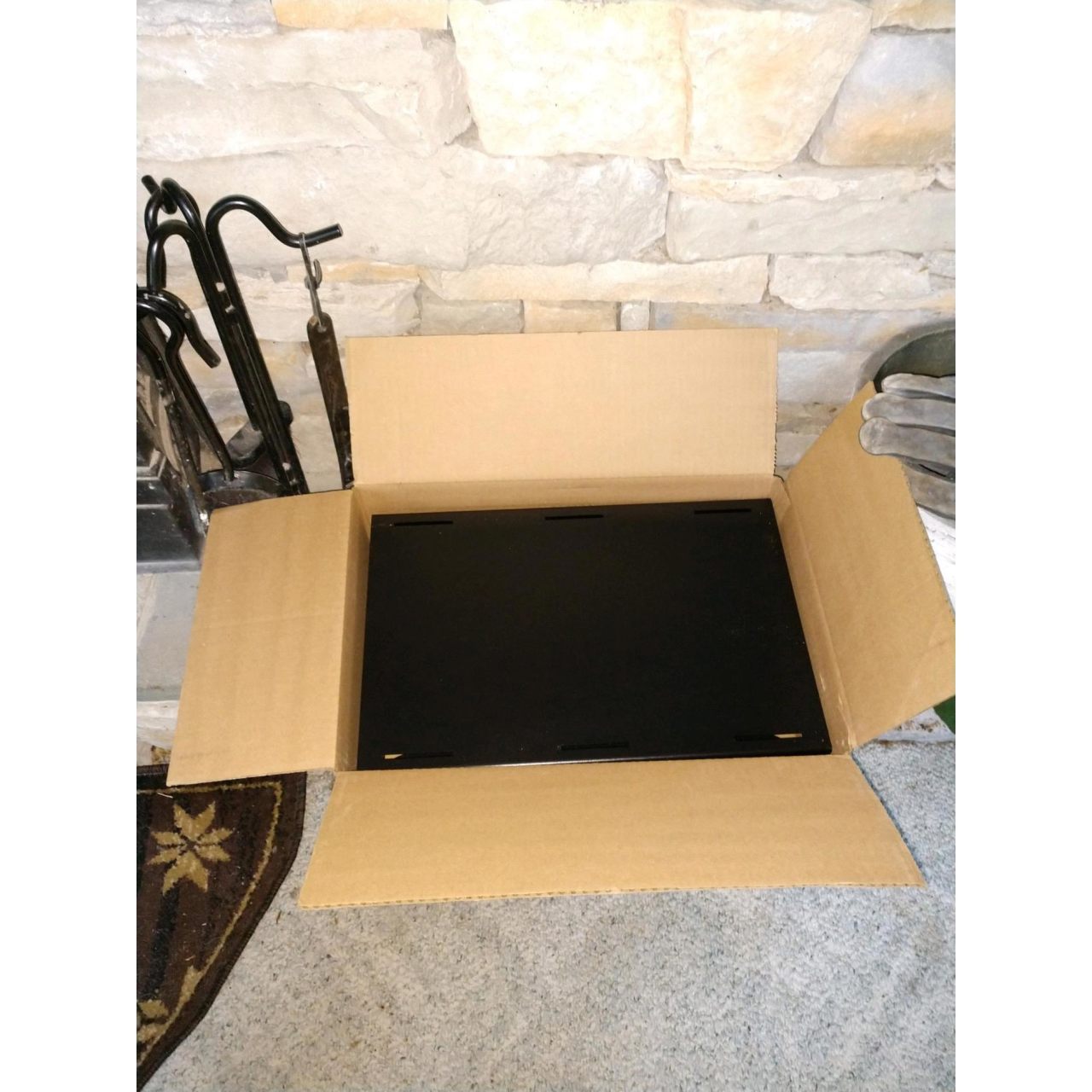 LogOx Black Hearth Bin Firewood Rack
