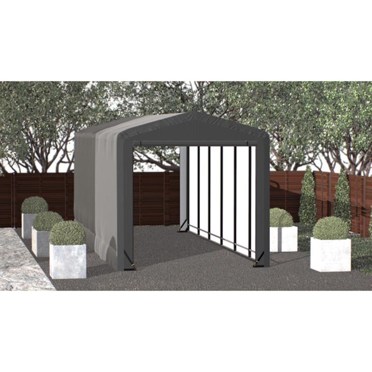 ShelterTube 10' x 27' x 10'  Wind & Snow-Load Rated Garage - Gray