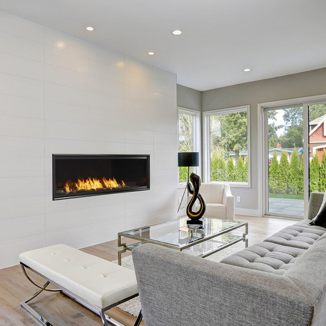 Monessen 60" Artisan Vent Free Linear Fireplace - LP - AVFL60PIP-B