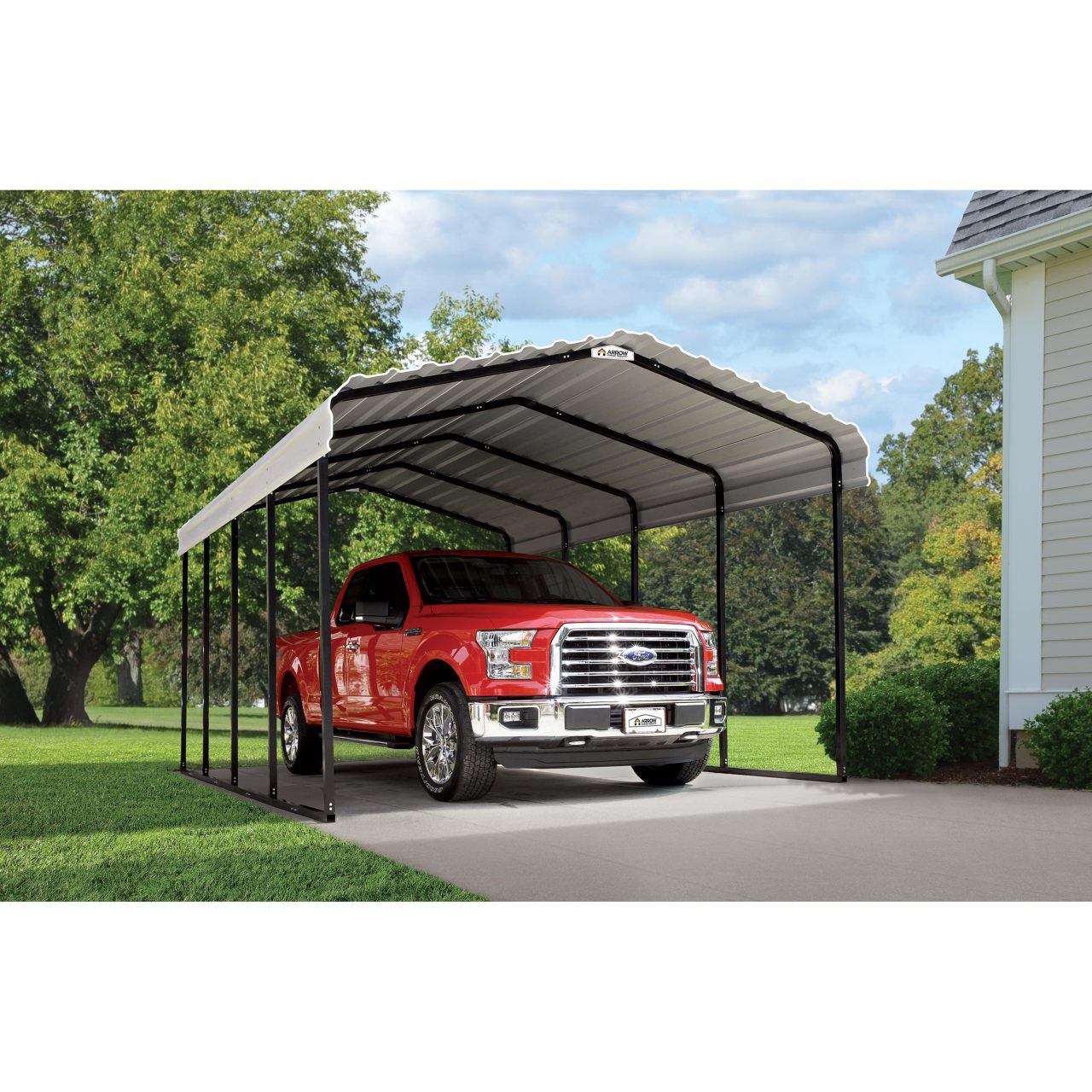 Arrow 12' x 20' x 9' Carport - Eggshell