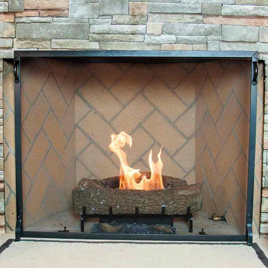 Pilgrim Craftsman Fireplace Screen - Vintage Iron 39" x 31"