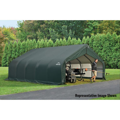ShelterCoat 18' x 28' Garage With 11.5' Peak Roof - Green