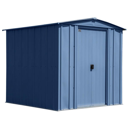 Arrow Classic Steel Storage Shed 6' x 7' -  Blue Gray