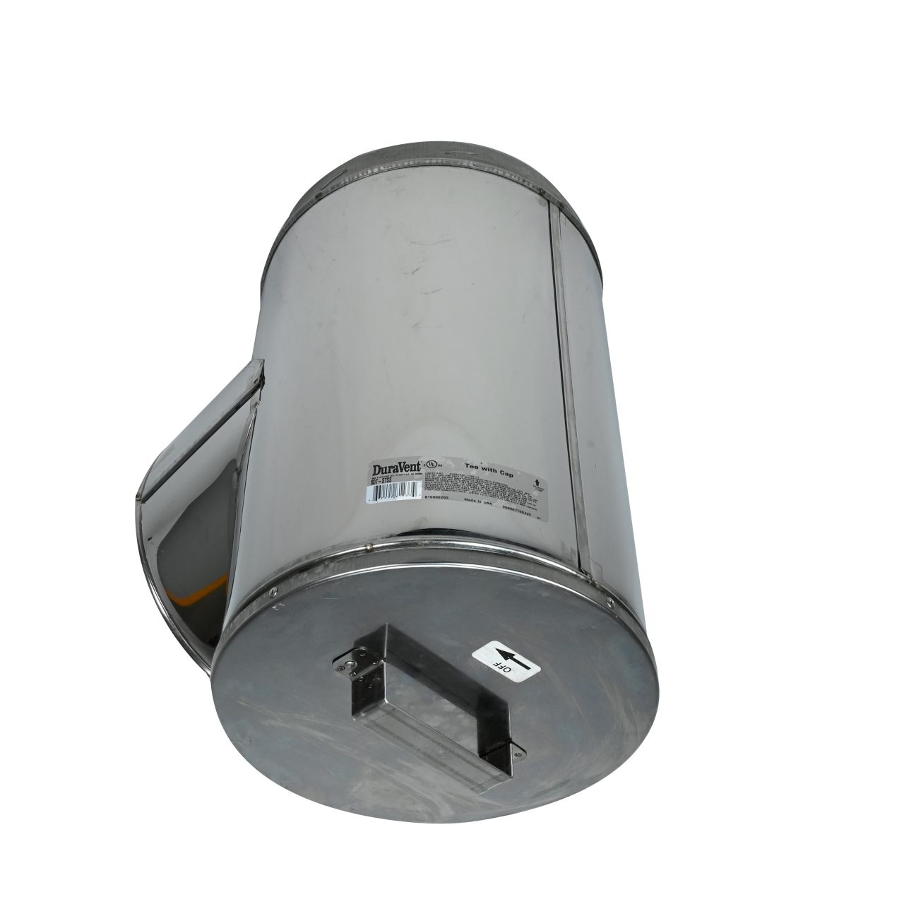 8" DuraTech Stainless Steel Standard Tee with Cap - 8DT-STSS
