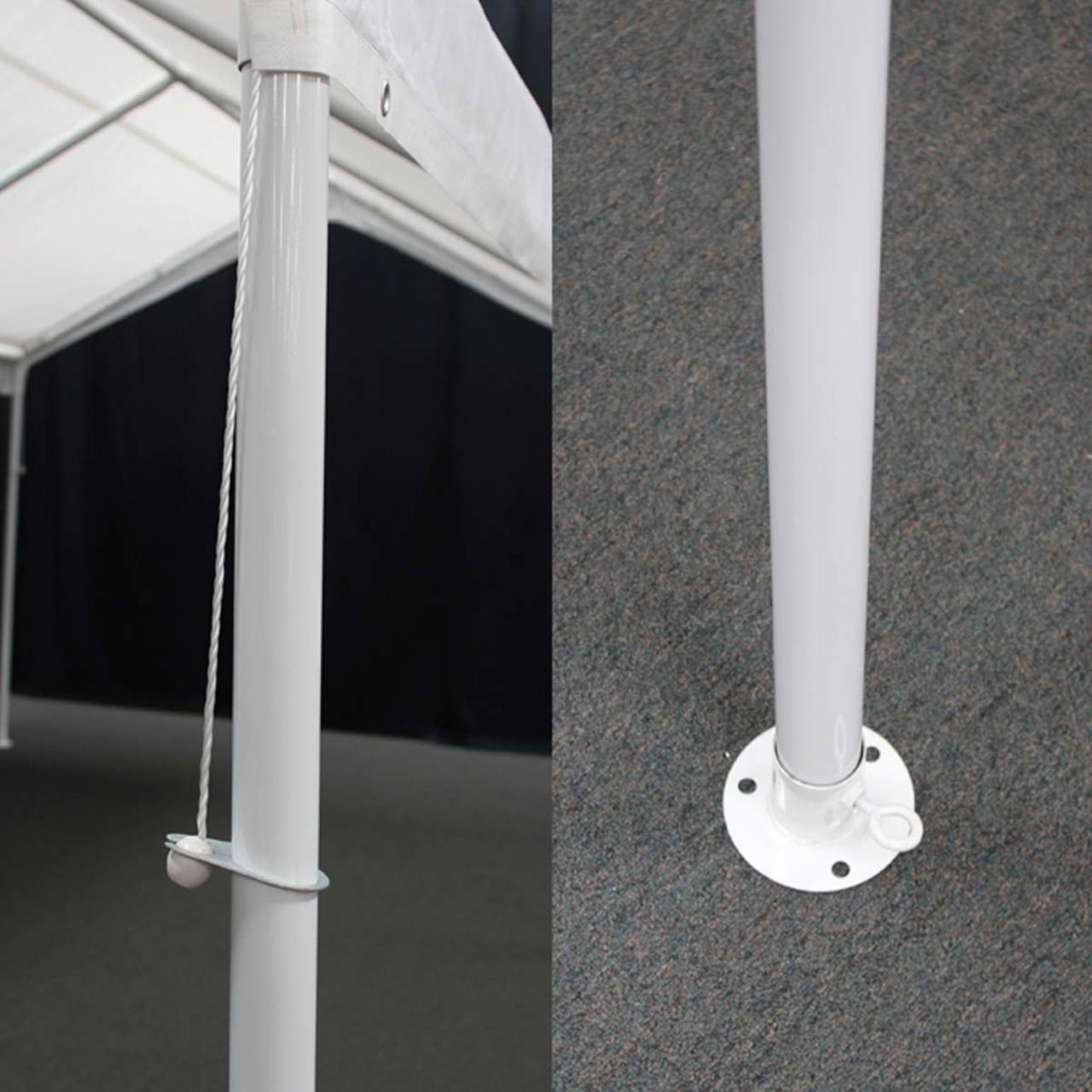 King Canopy  18' x 27' White Hercules 10 Leg Canopy