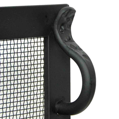 Pilgrim Forged Iron Fireplace Screen - Matte Black 44" x 33"