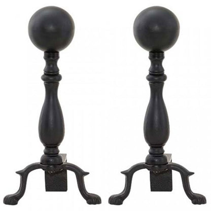 Ball Andirons - Black
