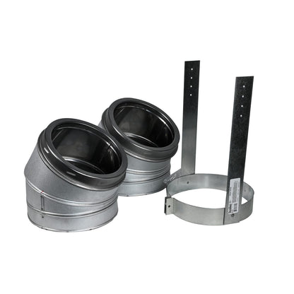 8" DuraTech 30 Degree Galvanized Elbow Kit - 8DT-E30K