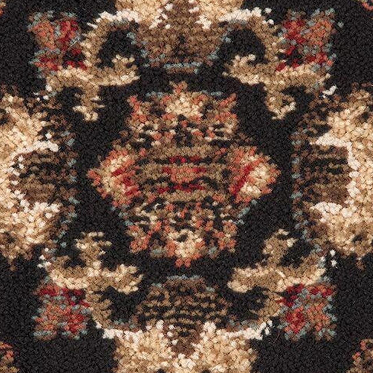 42" Half Round Regal Black Hearth Rug