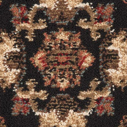 42" Half Round Regal Black Hearth Rug