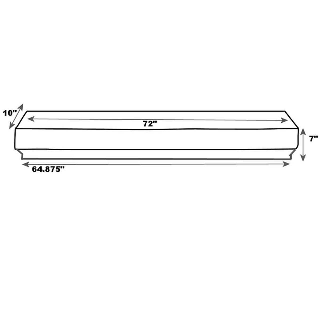 72" Lindon Unfinished Fireplace Shelf by Pearl Mantels