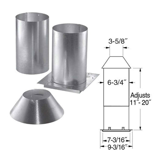 3" PelletVent Pro Attic Insulation Shield - 3PVP-IS