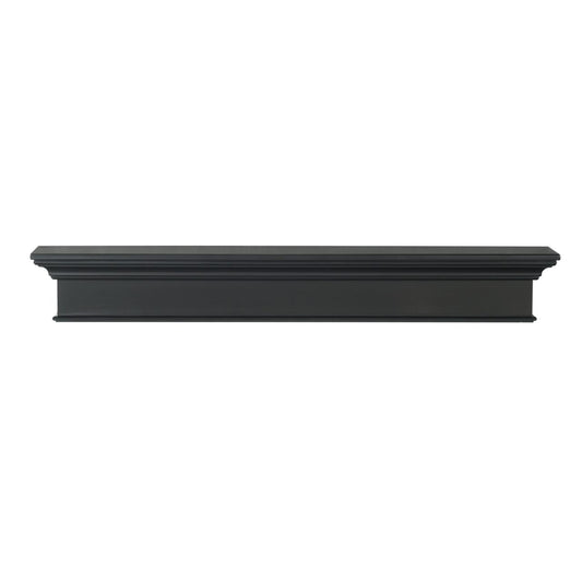 48" Henry MDF Fireplace Shelf by Pearl Mantels - Black Paint Finish