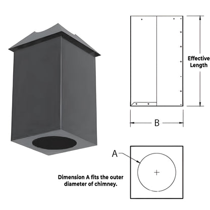 DuraTech 7" Diameter Adjustable Pass-Thru Radiation Shield Extension - 7DT-SRSE