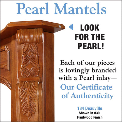 48" Deauville Fruitwood Finish Fireplace Mantel by Pearl Mantels