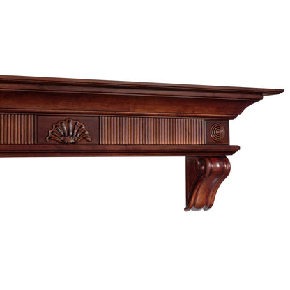 72" Devonshire Fireplace Shelf by Pearl Mantels - Cherry Distressed Finish