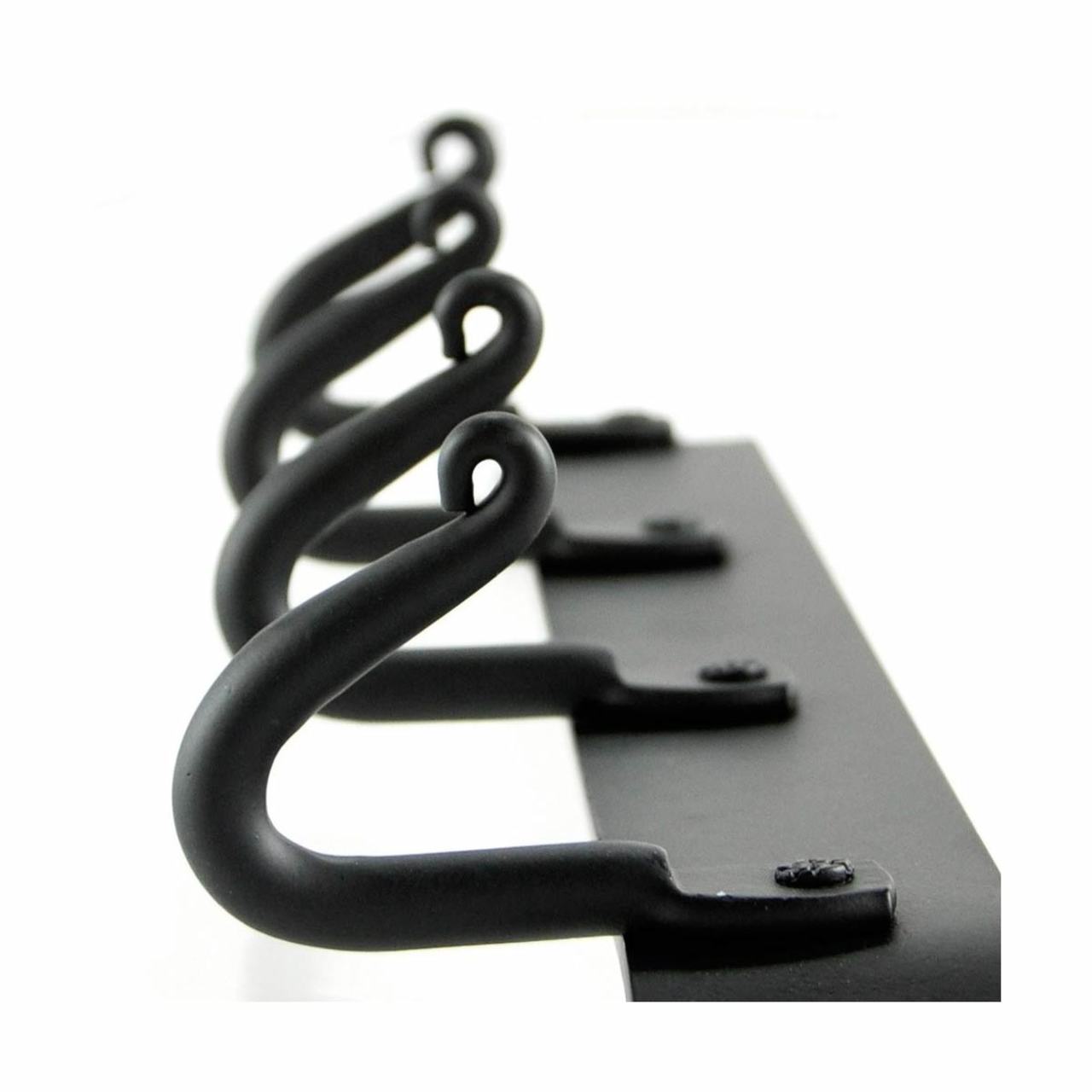 Pilgrim Forged Black Iron 4 Hook Bracket