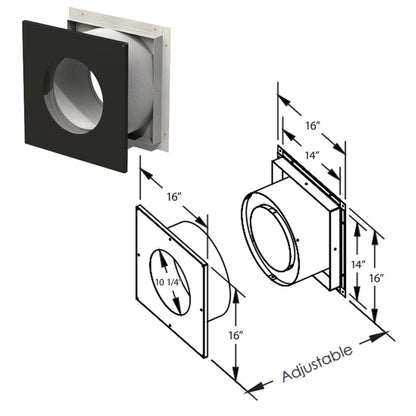 8'' DuraTech Insulated Wall Thimble - 8DT-IWT