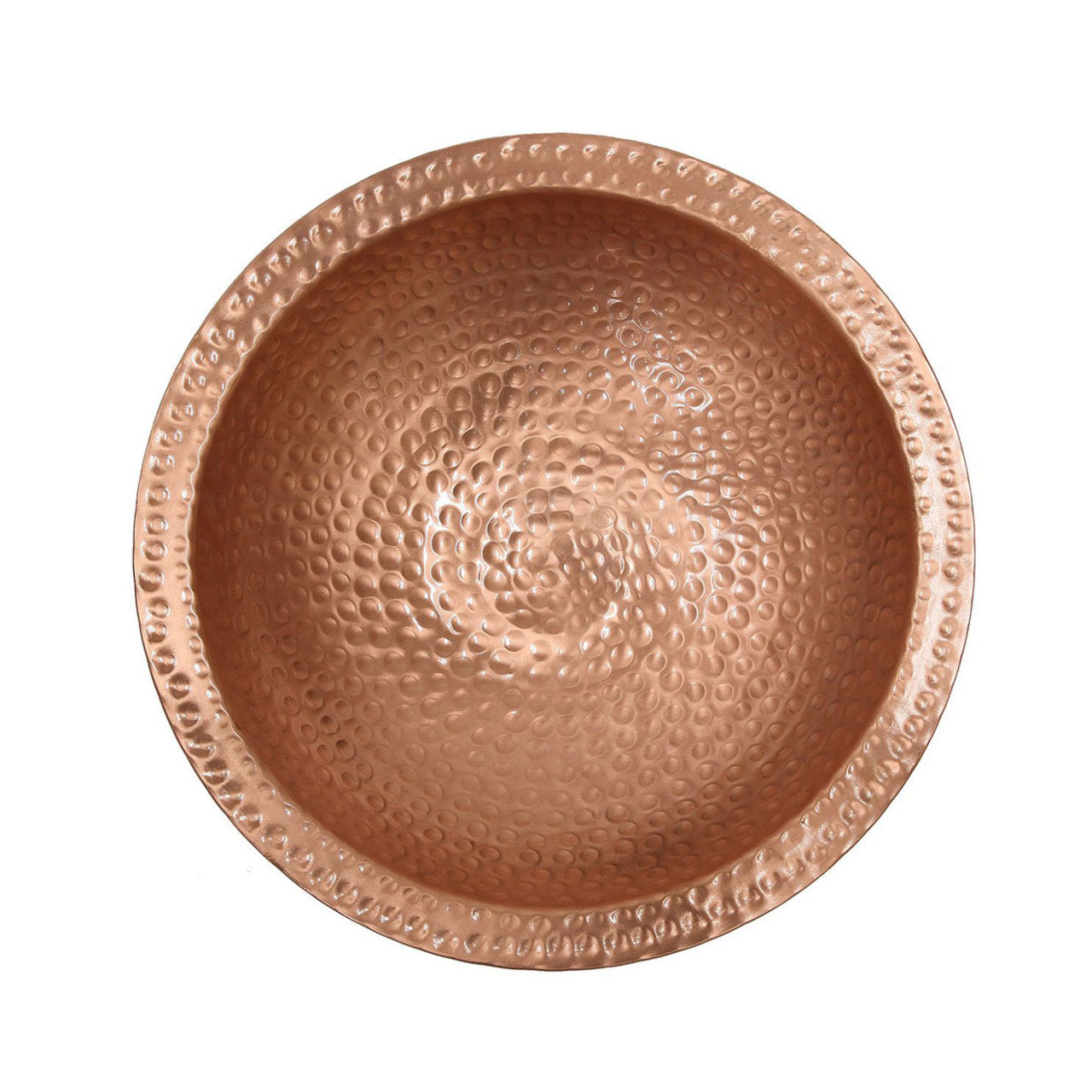 13" Hammered Copper Birdbath with Wall Mount Bracket
