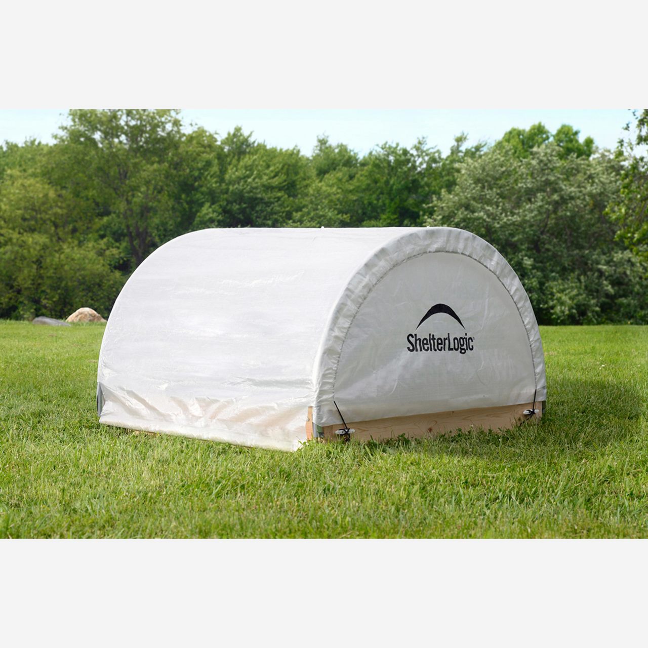 GrowIT 4' x 4' Backyard Round Raised Bed Greenhouse - Clear Cover
