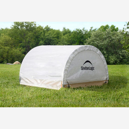 GrowIT 4' x 4' Backyard Round Raised Bed Greenhouse - Clear Cover
