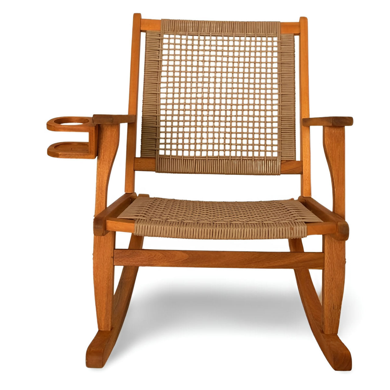 Fire Sense Vega Outdoor Rocking Chair with Beverage Holder - 65245