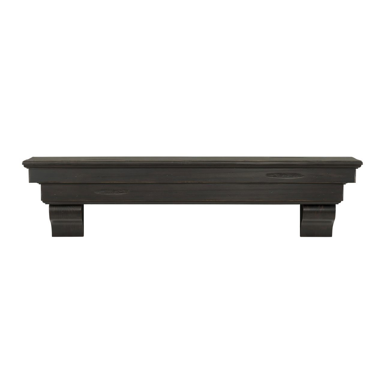 48" Celeste Fireplace Shelf by Pearl Mantels - Espresso Distressed Finish