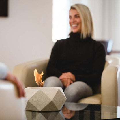 Geo Fire Bowl - White