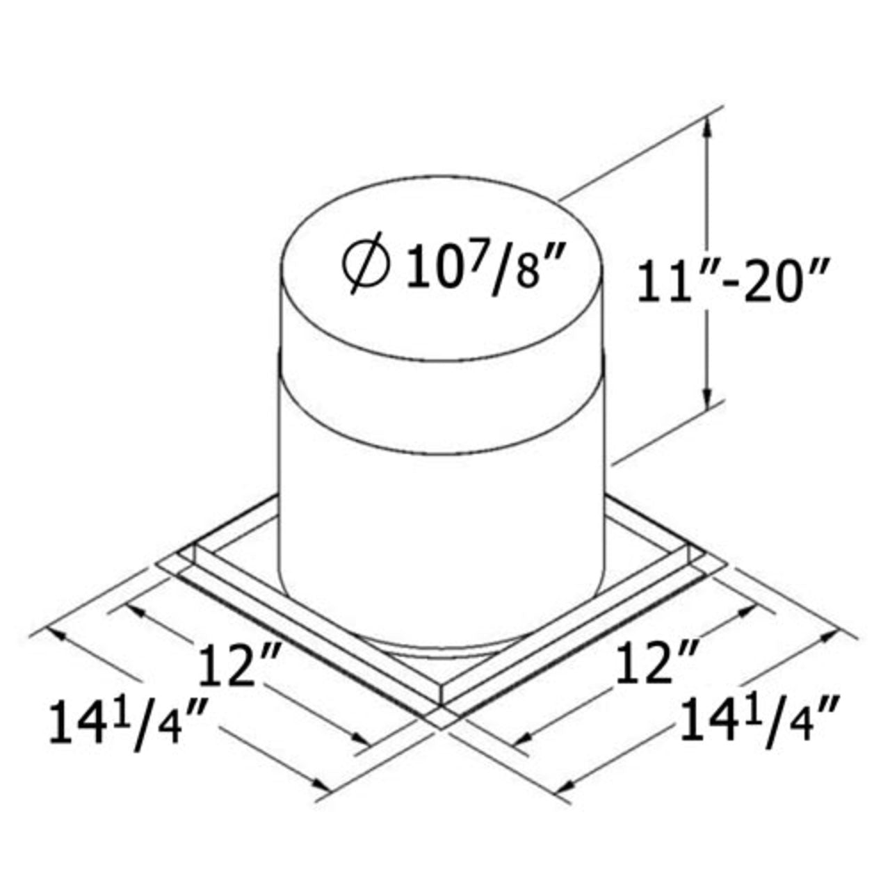 Shasta Vent 6 Inch Firestop Radiation Shield