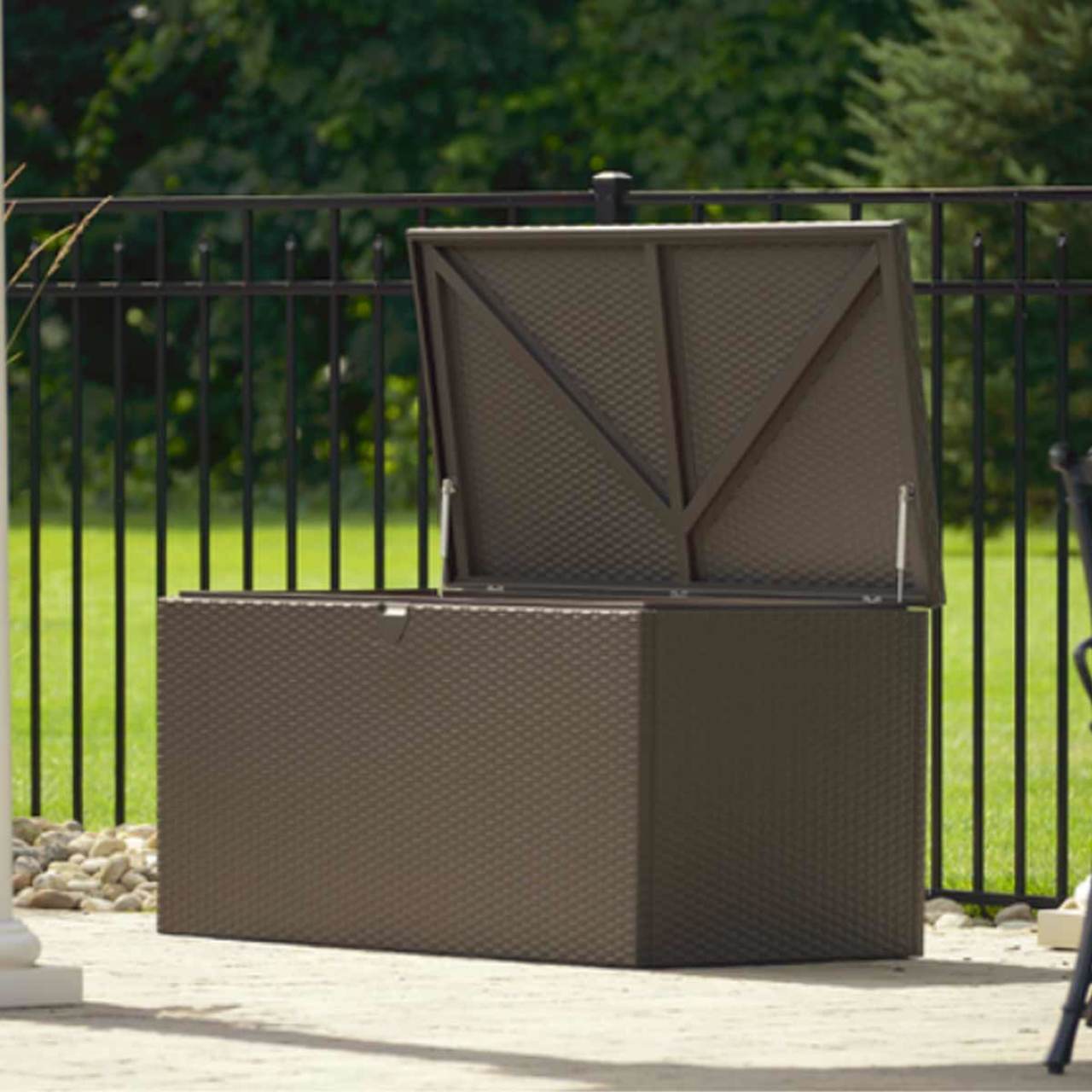 Espresso Patio Storage Box