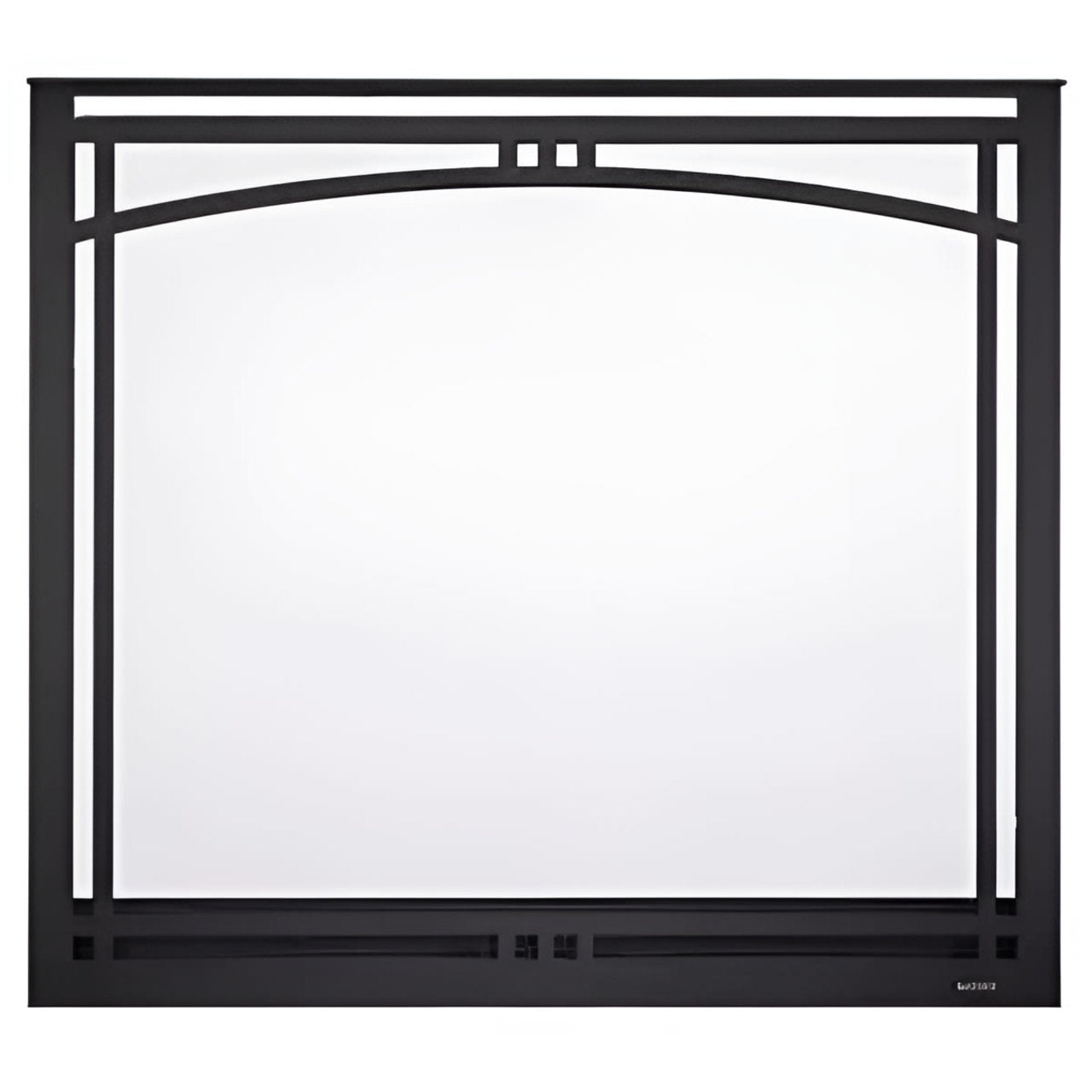 Majestic Manor 42" Arched Overlap Fit Front with ClearVue Mesh - Black - MANOR42BK