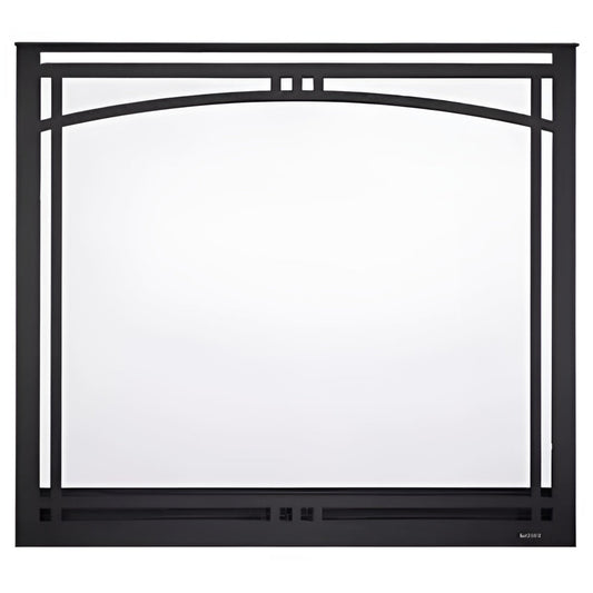Majestic Manor 42" Arched Overlap Fit Front with ClearVue Mesh - Black - MANOR42BK