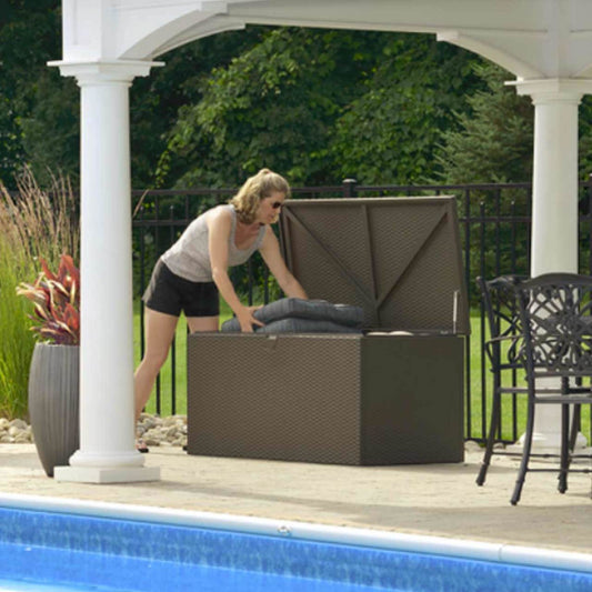 Espresso Patio Storage Box
