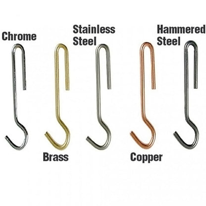 Straight Pot Hook-Hammered Steel