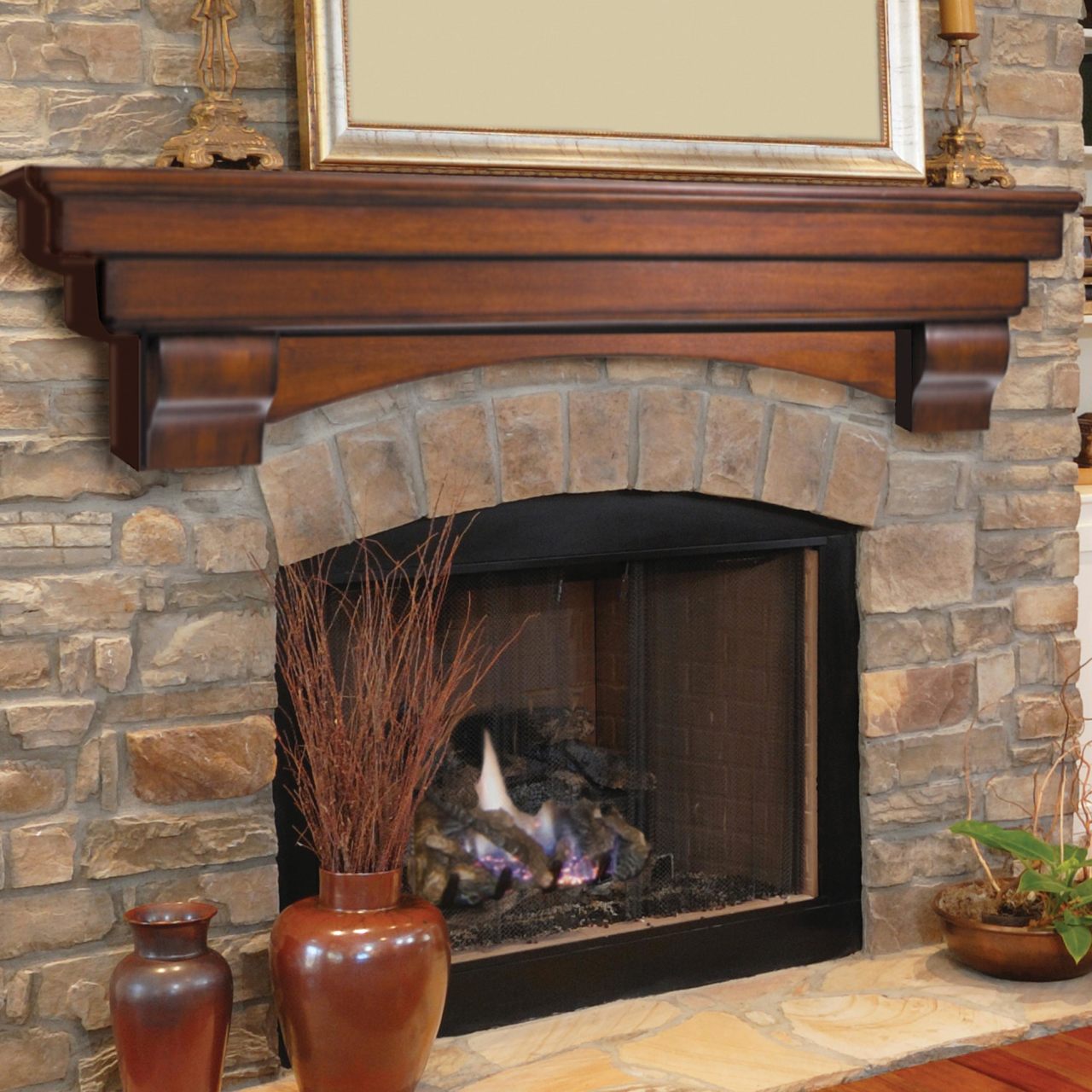 60" Auburn Unfinished Fireplace Shelf by Pearl Mantels