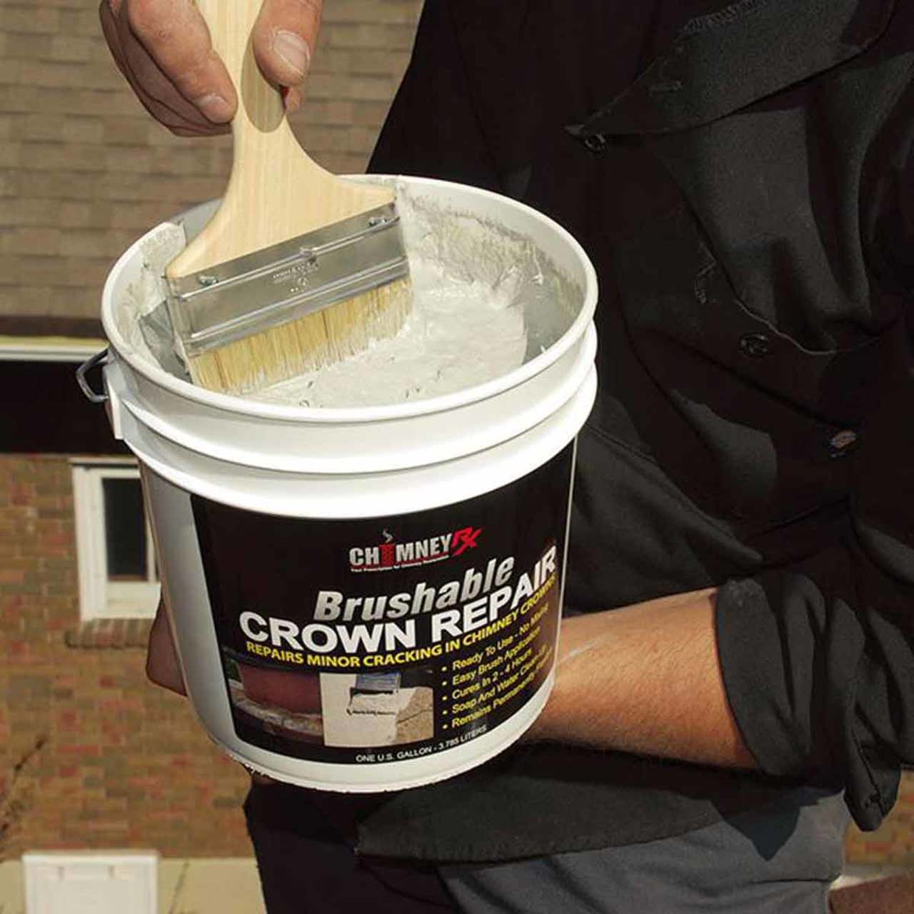 ChimneyRx Brushable Masonry Fireplace Crown Repair - 1 Gallon
