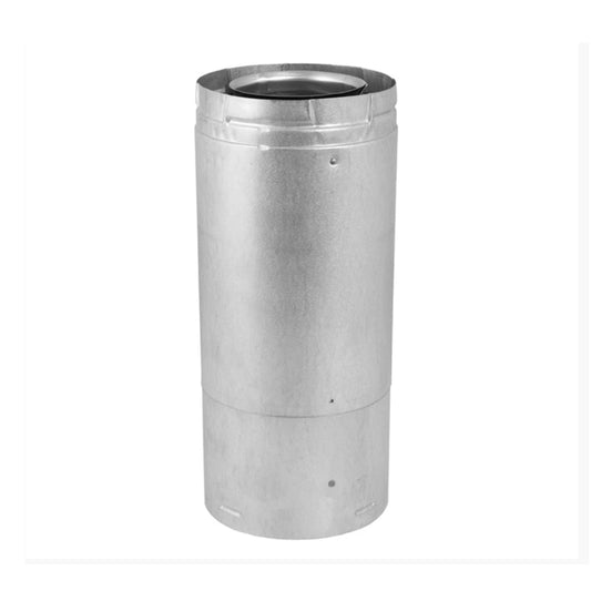 4" x 6 5/8" DirectVent Pro 11" -17" Adjustable Galvanized Chimney Pipe - 46DVA-17TA