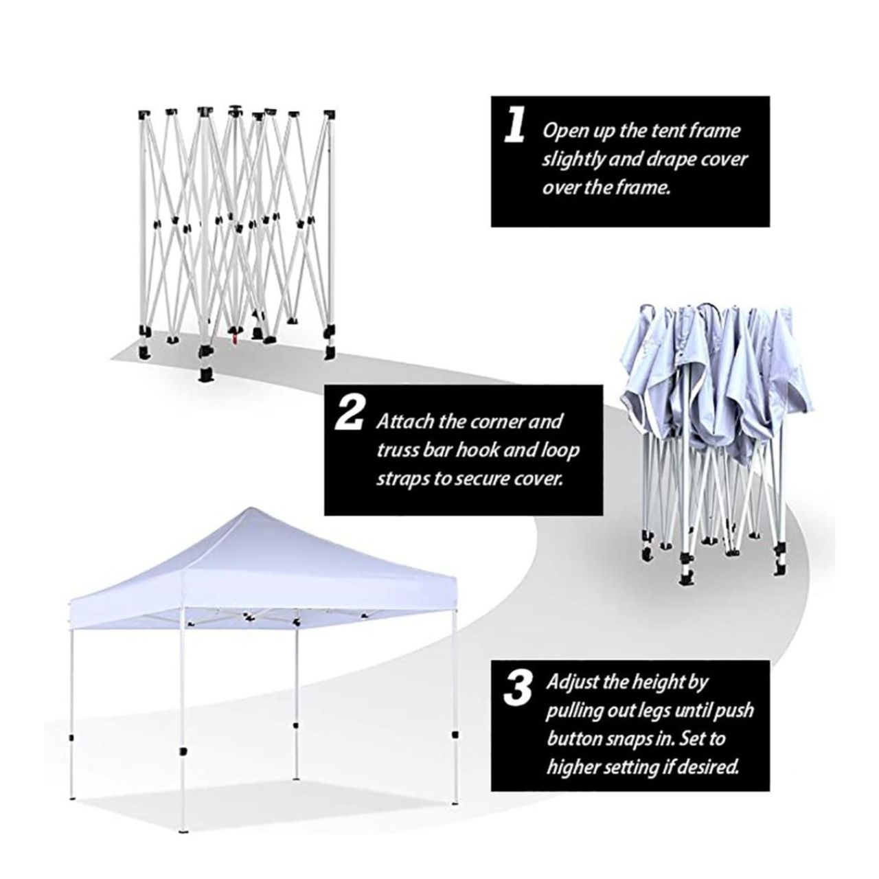 King Canopy  10' x 10' Canopy with Blue Cover - FSSHST10BL