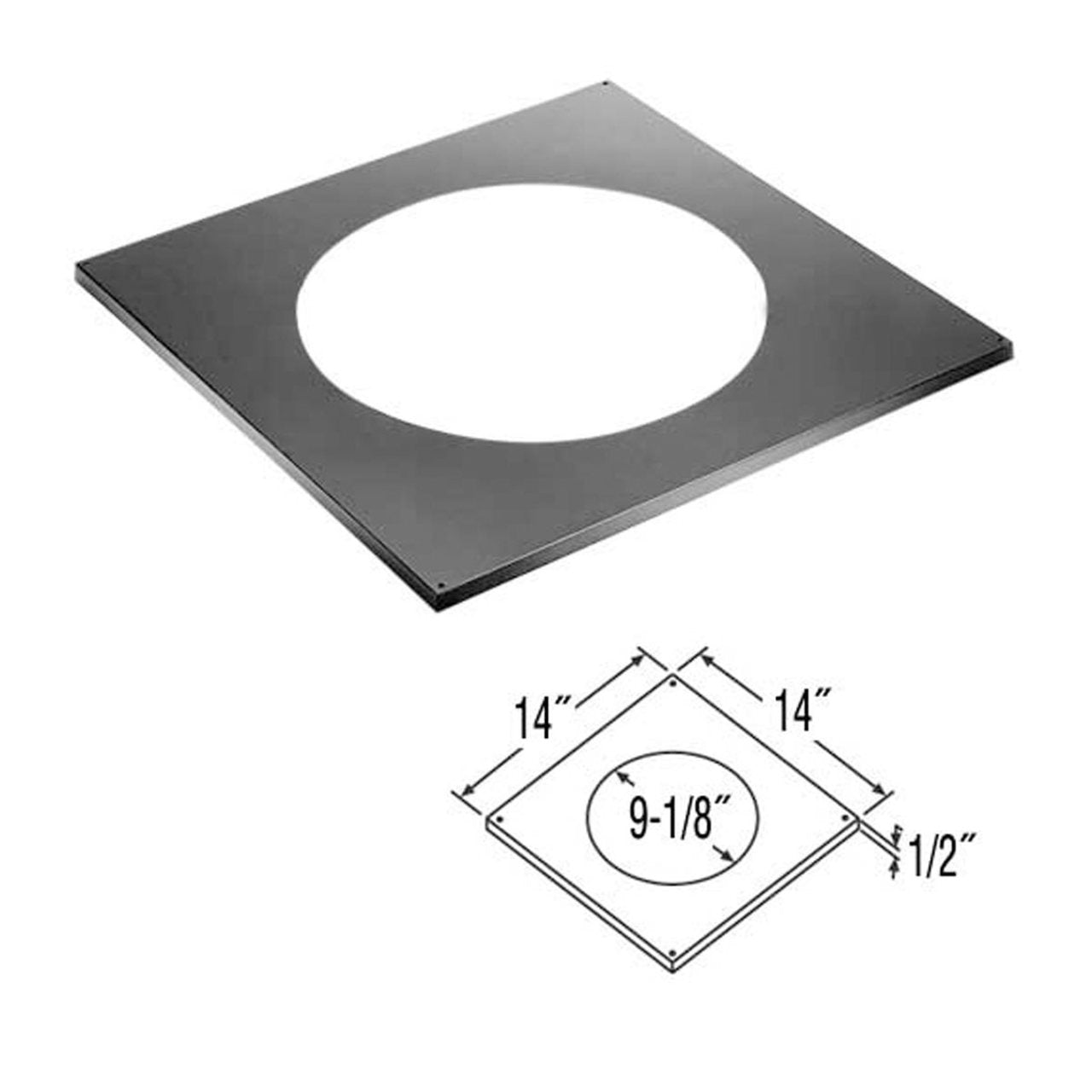 5'' - 6'' DuraTech Square Trim Collar - 9345TS