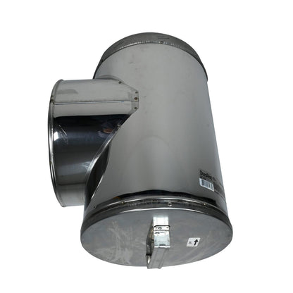8" DuraTech Stainless Steel Standard Tee with Cap - 8DT-STSS