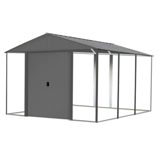 Ironwood 10' x 12' Galvanized Steel Hybrid Shed Kit - Anthracite