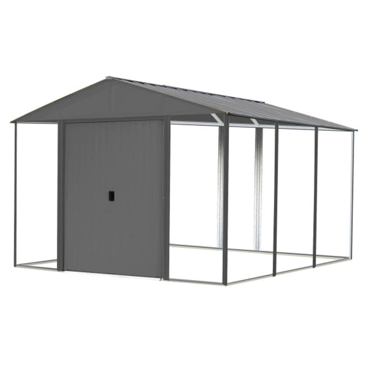 Ironwood 10' x 12' Galvanized Steel Hybrid Shed Kit - Anthracite