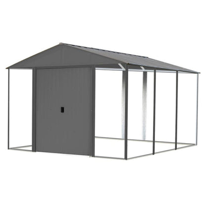 Ironwood 10 x 12 Galvanized Steel Hybrid Shed Kit - Anthracite