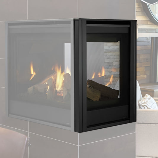 Multi Side End Panel Firescreen Front - Black - MSEP-36-BK