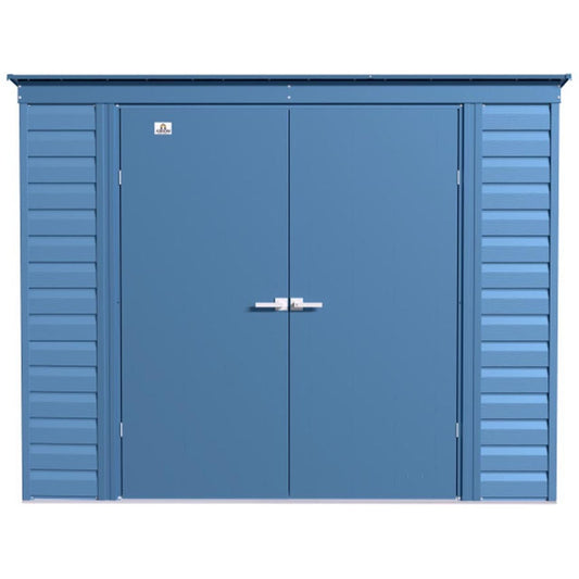 Arrow Select 8' x 4' Steel Storage Shed  -  Blue Gray