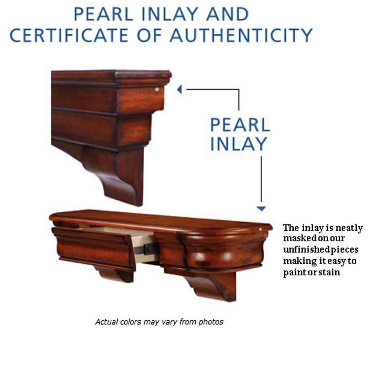 56" Windsor Unfinished Fireplace Mantel by Pearl Mantels